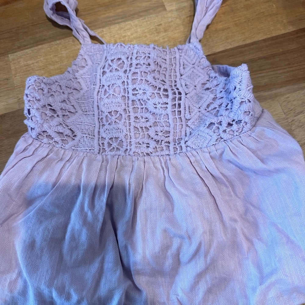 Lace Detail Lavender Kids Top